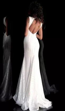 Jovani - Sequined Jewel Trumpet Evening Gown 64807SC - 1 Pc Black In Size 2 Available -Wedding Dresses shop online jovani sequined jewel trumpet evening gown 64807sc 1 pc black in size 2 available ccsale 2 black 15725940211795