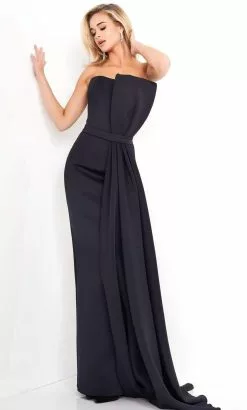 Jovani - Strapless Bow Accent Long Sheath Evening Gown 1092SC - 1 Pc White In Size 2 Available -Wedding Dresses shop online jovani strapless bow accent long sheath evening gown 1092sc 1 pc white in size 2 available ccsale 2 white 28156585115731