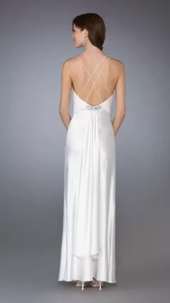 La Femme - 13308 Sensational Bejeweled V-Neck Sheath Dress -Wedding Dresses shop online la femme 13308 sensational bejeweled v neck sheath dress special occasion dress 5515150131257