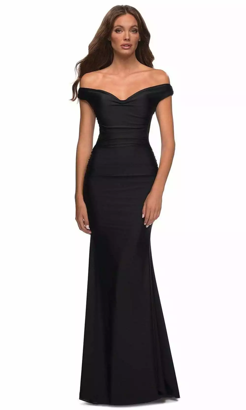 La Femme - 30449 Off Shoulder Jersey Gown 3 La Femme - 30449 Off Shoulder Jersey Gown