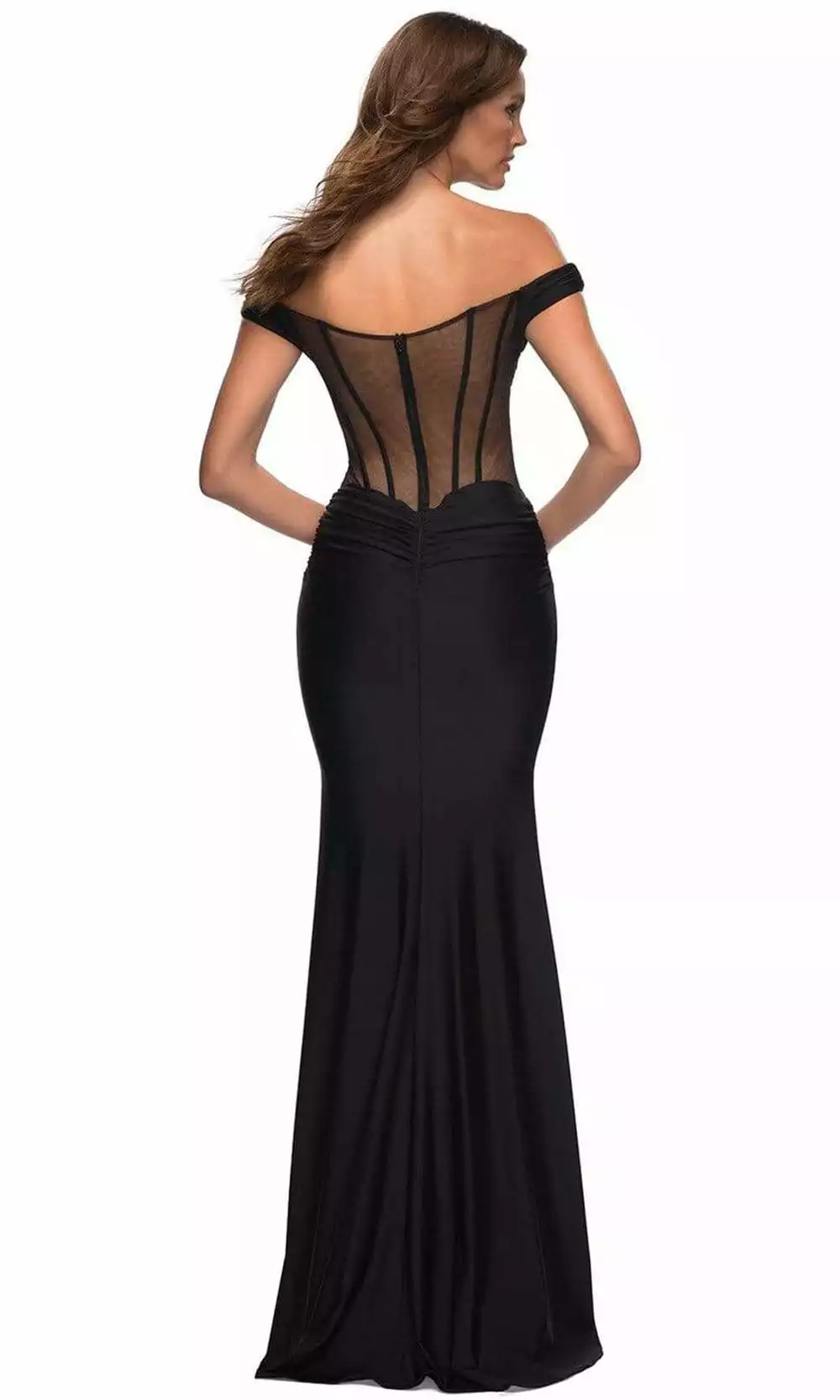 La Femme - 30449 Off Shoulder Jersey Gown 4 La Femme - 30449 Off Shoulder Jersey Gown - Image 2