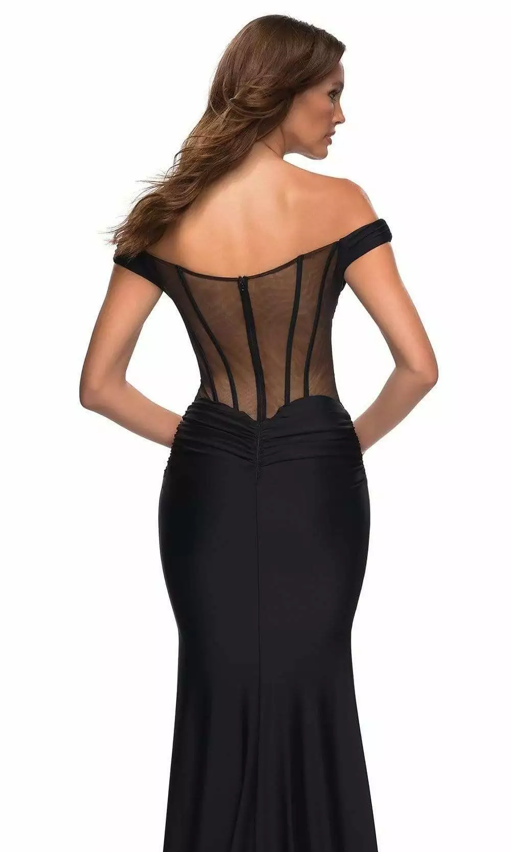 La Femme - 30449 Off Shoulder Jersey Gown 10 La Femme - 30449 Off Shoulder Jersey Gown - Image 8