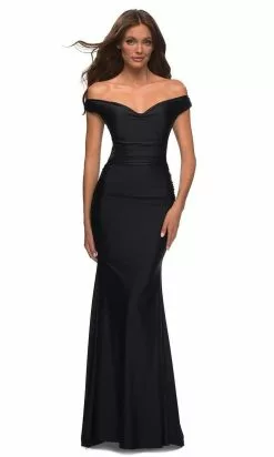 La Femme - 30449 Off Shoulder Jersey Gown 23 La Femme - 30449 Off Shoulder Jersey Gown -Wedding Dresses shop online la femme 30449 off shoulder jersey gown special occasion dress 29418677862483