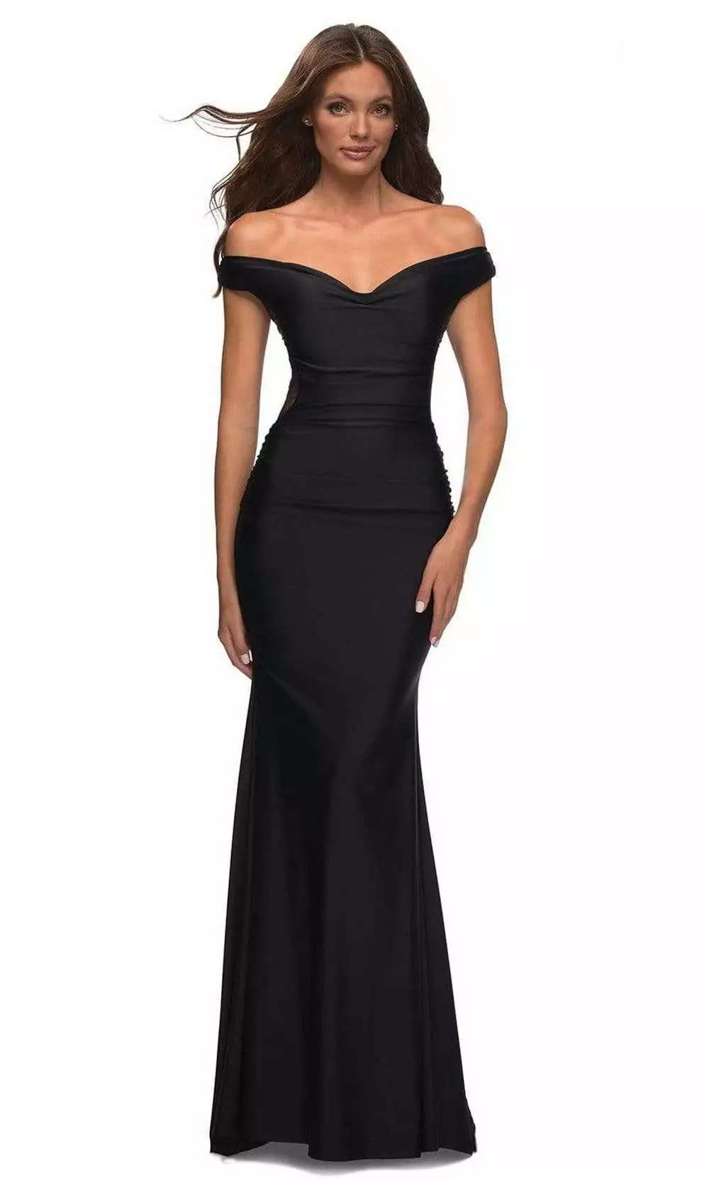 La Femme - 30449 Off Shoulder Jersey Gown 6 La Femme - 30449 Off Shoulder Jersey Gown - Image 4