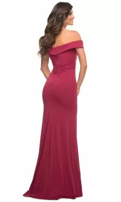 La Femme 30703 - Ruched Sheath Gown 24 La Femme 30703 - Ruched Sheath Gown -Wedding Dresses shop online la femme 30703 ruched sheath gown special occasion dress 29600530399315