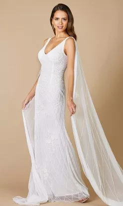 Lara Dresses - 51055 Cascading Beaded Sheath Bridal Gown 7 Lara Dresses - 51055 Cascading Beaded Sheath Bridal Gown -Wedding Dresses shop online lara dresses 51055 cascading beaded sheath bridal gown bridal dresses 28496927457363