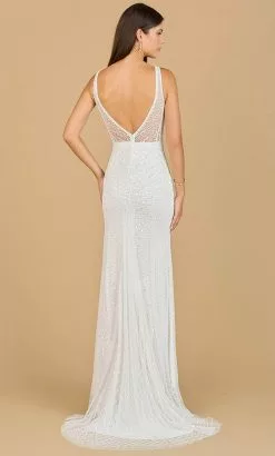 Lara Dresses 51147 - V-Neck Beaded Bridal Dress -Wedding Dresses shop online lara dresses 51147 v neck beaded bridal dress bridal dresses 31682321154131