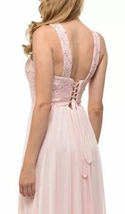 Lenovia - 5191 Beaded And Lace Halter Chiffon A-line Dress -Wedding Dresses shop online lenovia 5191 beaded and lace halter chiffon a line dress special occasion dress 6164165591097