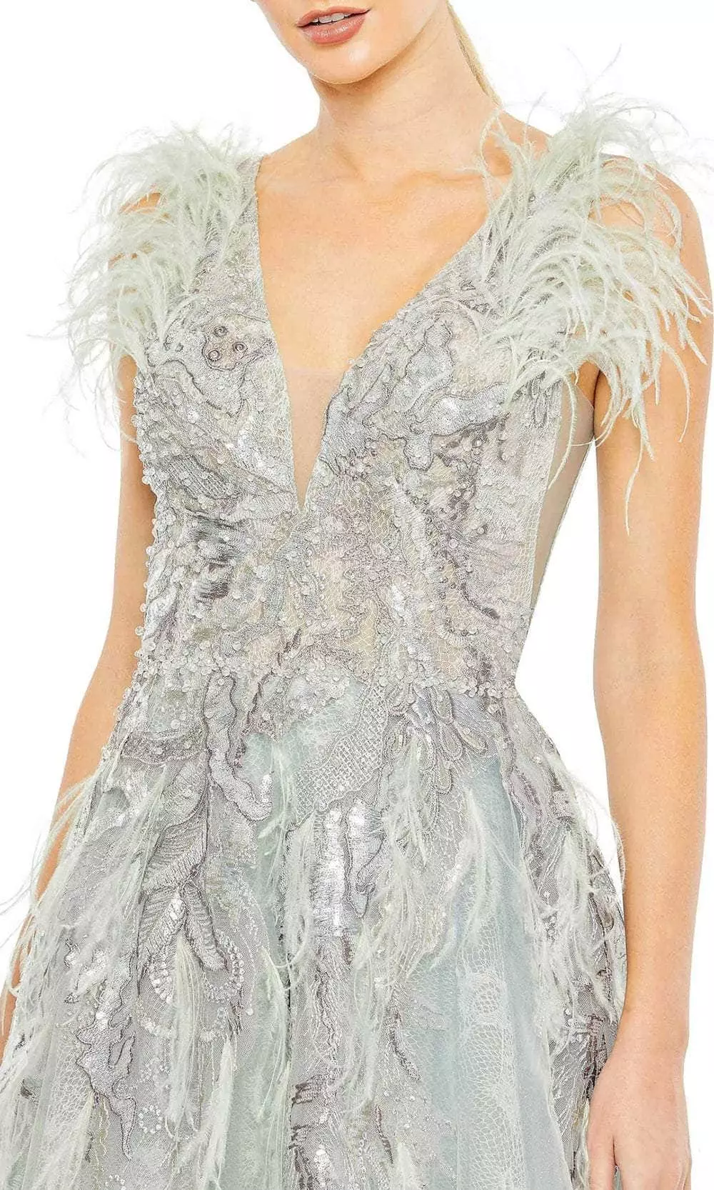 Mac Duggal 20259 - Feather Embellished Evening Dress 5 Mac Duggal 20259 - Feather Embellished Evening Dress - Image 3