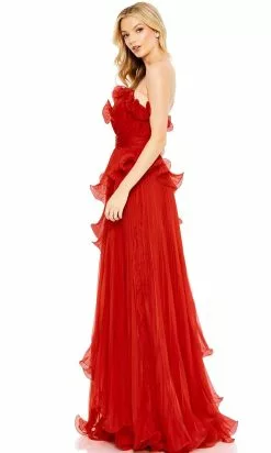 Mac Duggal 49537 - Ruffled Strapless A-Line Prom Gown -Wedding Dresses shop online mac duggal 49537 ruffled strapless a line prom gown prom dresses 31469824114771