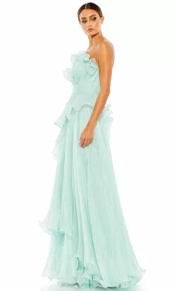 Mac Duggal 49537 - Ruffled Strapless A-Line Prom Gown -Wedding Dresses shop online mac duggal 49537 ruffled strapless a line prom gown prom dresses 31469824213075