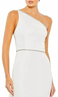 Mac Duggal 49564 - One Shoulder Rhinestone Trim Evening Dress -Wedding Dresses shop online mac duggal 49564 one shoulder rhinestone trim evening dress prom dresses 31802389430355