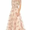Mac Duggal - Short Sleeve A-Line Evening Dress 79317D - 1 Pc Champagne In Size 14 Available -Wedding Dresses shop online mac duggal short sleeve a line evening dress 79317d 1 pc champagne in size 14 available ccsale 14 champagne 30491945926739