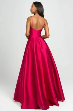 Madison James - Sleeveless Square Neck Mikado Prom Ballgown 19-107 - 1 Pc Cerise In Size 8 Available -Wedding Dresses shop online madison james sleeveless square neck mikado prom ballgown 19 107 1 pc cerise in size 8 available ccsale 28124174188627