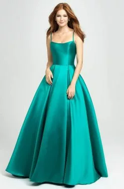 Madison James - Sleeveless Square Neck Mikado Prom Ballgown 19-107 - 1 Pc Cerise In Size 8 Available -Wedding Dresses shop online madison james sleeveless square neck mikado prom ballgown 19 107 1 pc cerise in size 8 available ccsale 6 green 28747344543827