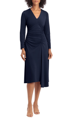 Maggy London GT577M - V-Neck Gathered Waist Formal Dress -Wedding Dresses shop online maggy london gt577m v neck gathered waist formal dress special occasion dress 0 twilight navy 32270366048339