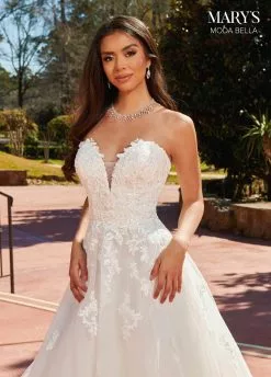 Mary's Bridal MB2141 - Lace Appliqued Sweetheart Neck Wedding Gown -Wedding Dresses shop online mary s bridal mb2141 lace appliqued sweetheart neck wedding gown special occasion dress 30885645484115