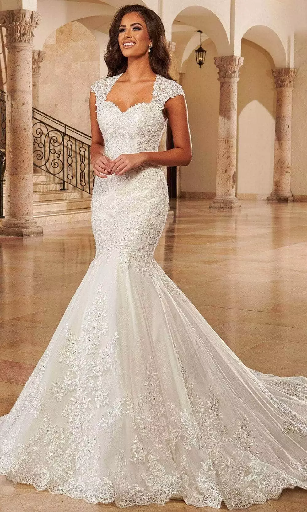 Mary's Bridal MB4119 - Sweetheart Neck With Cap Sleeves Bridal Gown 3 Mary's Bridal MB4119 - Sweetheart Neck With Cap Sleeves Bridal Gown