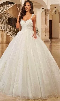 Mary's Bridal MB6100 - Sleeveless Deep V-Neck Bridal Gown