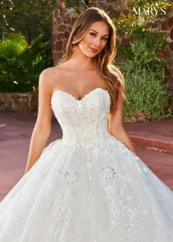 Mary's Bridal MB6103 - Corset Boned Strapless Wedding Gown -Wedding Dresses shop online mary s bridal mb6103 corset boned strapless wedding gown special occasion dress 30885661605971