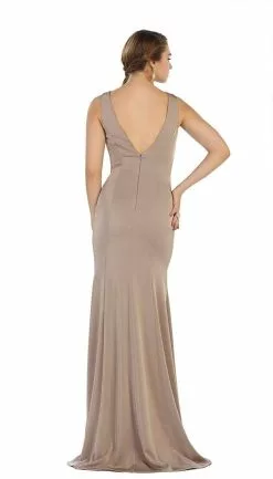 May Queen Bridal - MQ1431 Sleeveless Plunging Trumpet Gown -Wedding Dresses shop online may queen bridal mq1431 sleeveless plunging trumpet gown wedding dresses 5729503772729