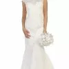 May Queen Bridal - MQ1564 Lace Bateau Mermaid Dress With Train