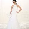 May Queen Bridal - RQ7505 Embroidered High Halter Mermaid Dress