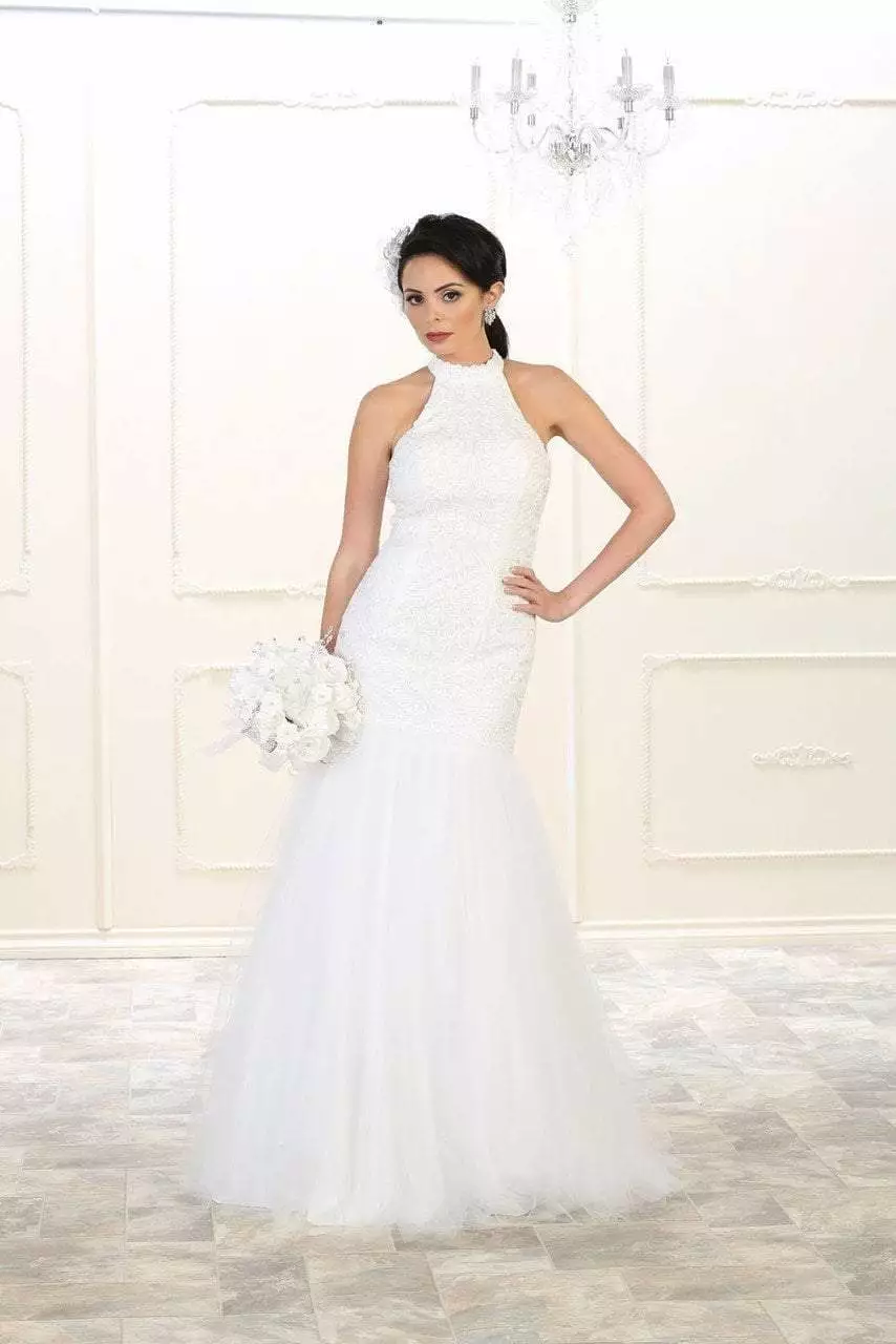 May Queen Bridal - RQ7505 Embroidered High Halter Mermaid Dress 3 May Queen Bridal - RQ7505 Embroidered High Halter Mermaid Dress