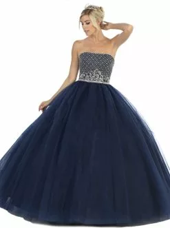 May Queen - LK114 Strapless Embellished Ballgown