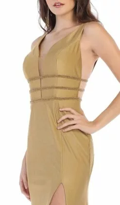 May Queen - MQ1582 Plunging Beaded Tri-Band High Slit Gown 9 May Queen - MQ1582 Plunging Beaded Tri-Band High Slit Gown -Wedding Dresses shop online may queen mq1582 plunging beaded tri band high slit gown special occasion dress 28824528224339