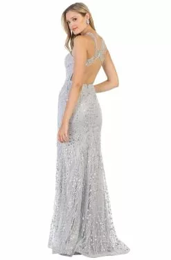 May Queen - MQ1699 Illusion Halter Embroidered High Slit Gown 15 May Queen - MQ1699 Illusion Halter Embroidered High Slit Gown -Wedding Dresses shop online may queen mq1699 illusion halter embroidered high slit gown special occasion dress 13206395912275