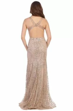 May Queen - MQ1699 Illusion Halter Embroidered High Slit Gown 13 May Queen - MQ1699 Illusion Halter Embroidered High Slit Gown -Wedding Dresses shop online may queen mq1699 illusion halter embroidered high slit gown special occasion dress 13206397190227