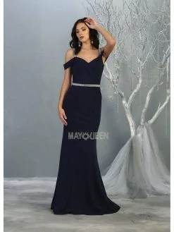 May Queen - MQ1765 Embellished Off-Shoulder Sheath Dress 9 May Queen - MQ1765 Embellished Off-Shoulder Sheath Dress -Wedding Dresses shop online may queen mq1765 embellished off shoulder sheath dress prom dresses 4 navy 28212914061395