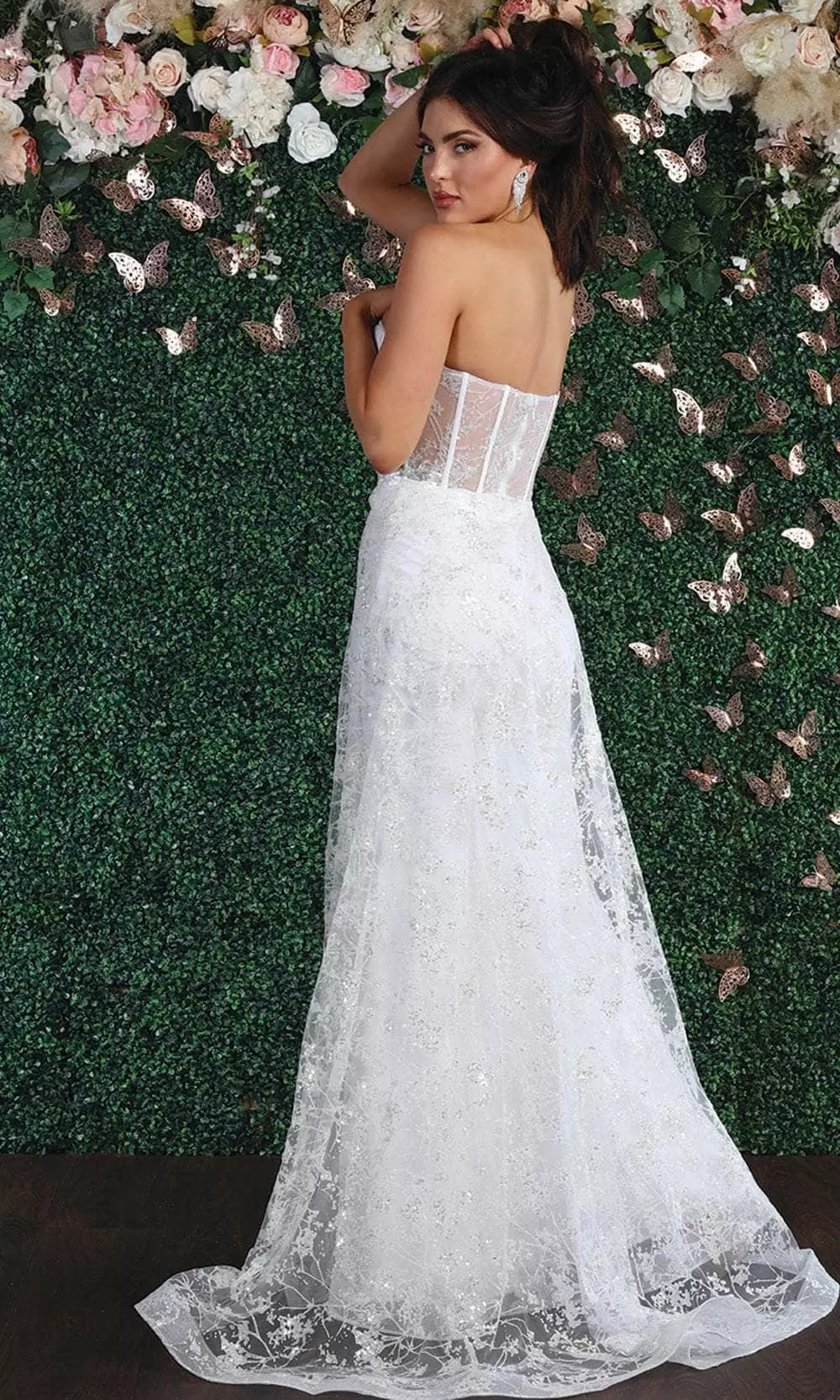 May Queen MQ1837 - Strapless Corset Bodice Sheath Gown 4 May Queen MQ1837 - Strapless Corset Bodice Sheath Gown - Image 2