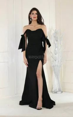 May Queen MQ1858 - Off Shoulder Evening Gown -Wedding Dresses shop online may queen mq1858 off shoulder evening gown prom dresses 4 black 31959577821267