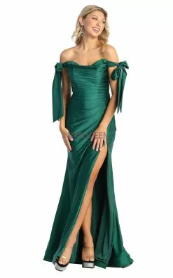 May Queen MQ1858 - Off Shoulder Evening Gown -Wedding Dresses shop online may queen mq1858 off shoulder evening gown prom dresses 4 huntergreen 31959602495571