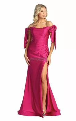 May Queen MQ1858 - Off Shoulder Evening Gown -Wedding Dresses shop online may queen mq1858 off shoulder evening gown prom dresses 4 magenta 31959619436627