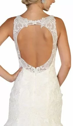 May Queen - RQ7642 Embroidered V-neck Mermaid Dress -Wedding Dresses shop online may queen rq7642 embroidered v neck mermaid dress special occasion dress 29018013073491