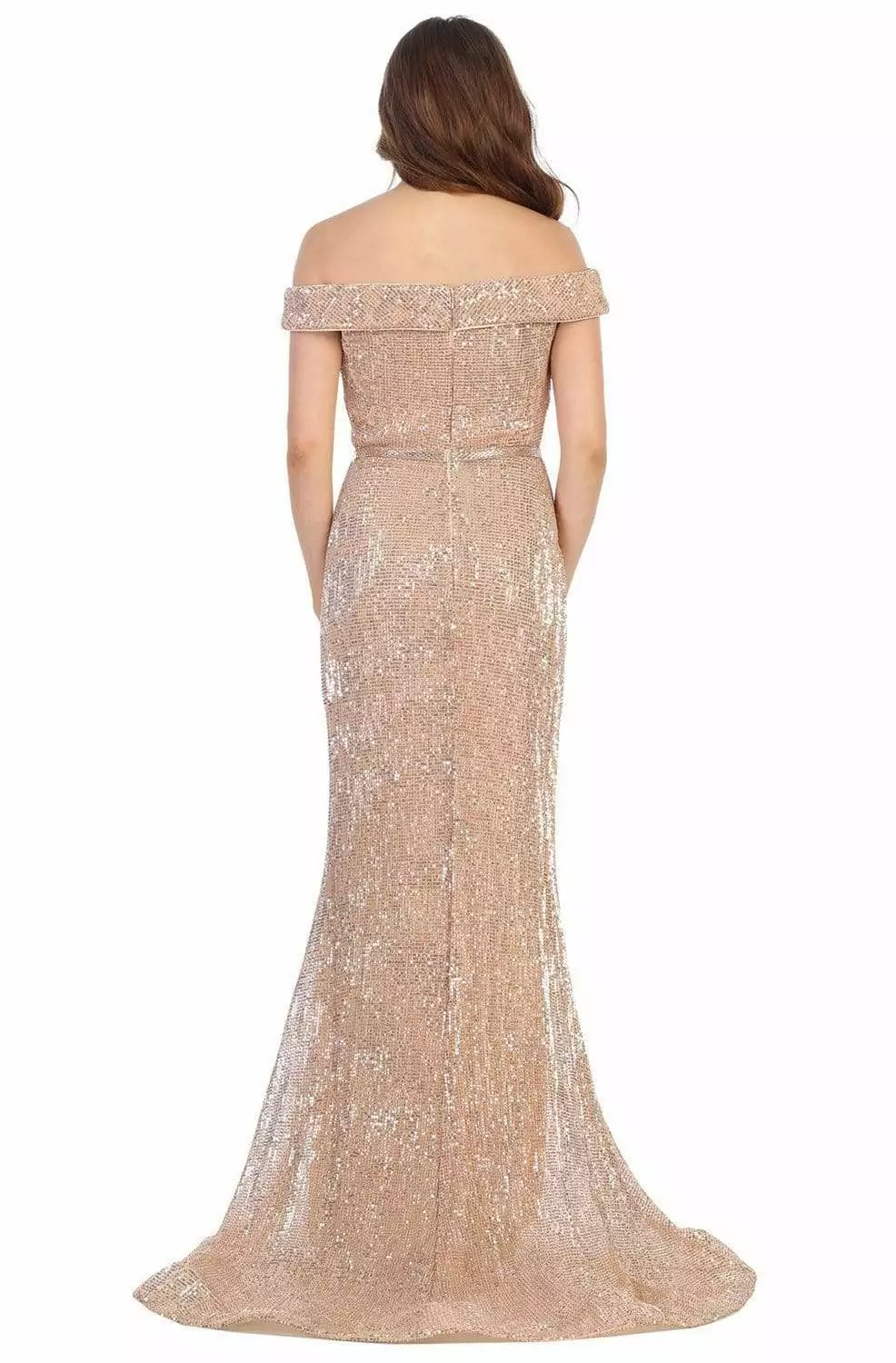 May Queen - RQ7799 Embellished Off-Shoulder Trumpet Dress 6 May Queen - RQ7799 Embellished Off-Shoulder Trumpet Dress - Image 4