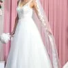 May Queen RQ7883 - Sleeveless V-neck Wedding Gown -Wedding Dresses shop online may queen rq7883 sleeveless v neck wedding gown wedding dresses 29844905427027