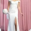 May Queen RQ7914 - Off-shoulder Sweetheart Neck Wedding Dress -Wedding Dresses shop online may queen rq7914 off shoulder sweetheart neck wedding dress special occasion dress 4 ivory 29845021065299