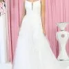 May Queen RQ7917 - Dual Strap A-Line Wedding Gown -Wedding Dresses shop online may queen rq7917 dual strap a line wedding gown special occasion dress 4 white 32137838461011