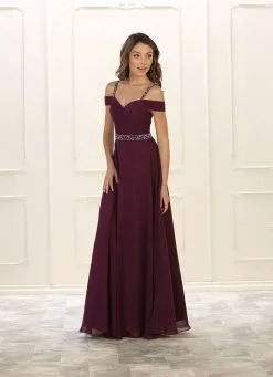 May Queen - Ruched Off Shoulder Bridal Dress MQ-1515 - 1 Pc Hunter Green In Size 8 Available