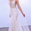 MNM COUTURE 10088 - V Shape Beaded Trumpet Dress