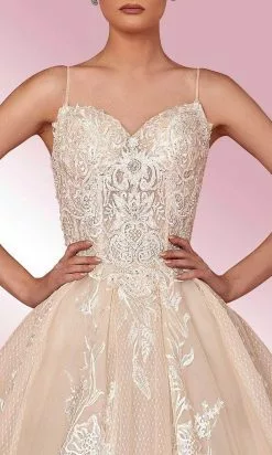MNM COUTURE W2103 - Sweetheart Laced A-Line Dress -Wedding Dresses shop online mnm couture w2103 sweetheart laced a line dress special occasion dress 30954939973715