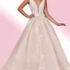 MNM COUTURE W2107 - V Neck Laced Dress -Wedding Dresses shop online mnm couture w2107 v neck laced dress special occasion dress xs off white 30954966089811