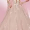 MNM COUTURE W2108 - V Neck Cape Sleeves Gown -Wedding Dresses shop online mnm couture w2108 v neck cape sleeves gown special occasion dress 30954973462611