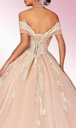 MNM COUTURE W2112 - Off Shoulder Basque Gown -Wedding Dresses shop online mnm couture w2112 off shoulder basque gown special occasion dress 30955043651667