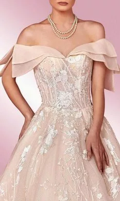 MNM COUTURE W2114 - Draped Off Shoulder Dress -Wedding Dresses shop online mnm couture w2114 draped off shoulder dress special occasion dress 30955068850259