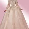 MNM COUTURE W2122 - Sequined Illusion Gown -Wedding Dresses shop online mnm couture w2122 sequined illusion gown special occasion dress xs off white 30955116134483